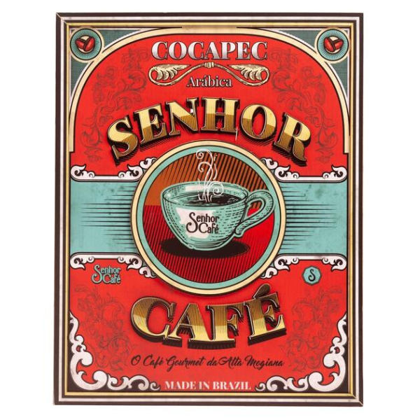 Quadro Retrô Senhor Café Quadro Retrô Senhor Café
